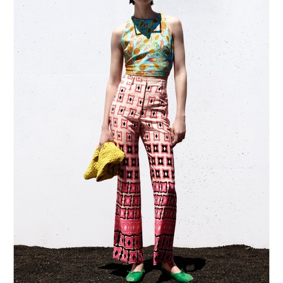 Zara printed flared pants - Picture 7 of 10